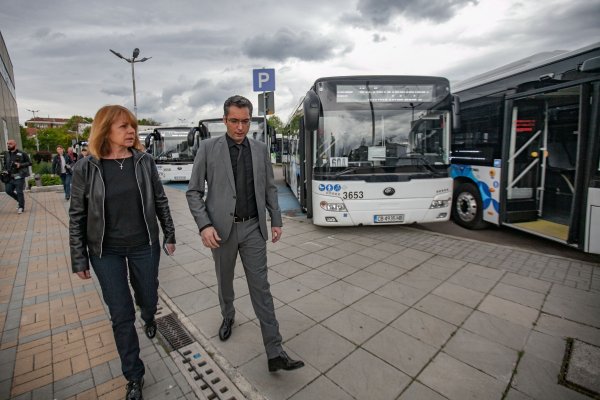 
	В София вече се движат 22 нови автобуса Yutong на природен газ.&nbsp;Снимка: Димитър Кьосемарлиев, Investor Media Group
