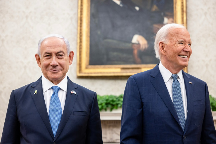 Бенямин Нетаняху и Джо Байдън. Снимка: Bloomberg