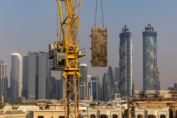 Жилищен комплекс в строеж до Дубайския воден канал, ОАЕ, Снимка: Christopher Pike/Bloomberg