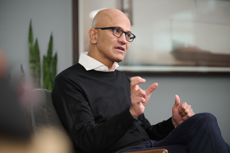 Главният изпълнителен директор на Microsoft Сатя Надела. Снимка: Chona Kasinger/Bloomberg